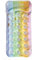 Colchón hinchable para piscina, colchón de aire para adultos, colchón de aire para adultos, para adultos y niños (arco iris)