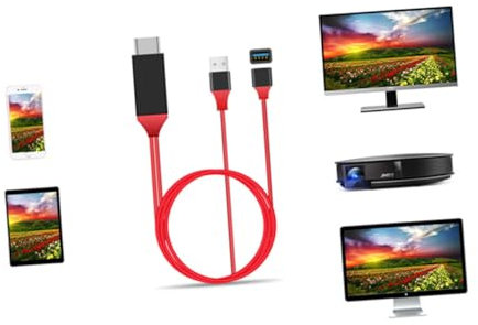 Lurrose 1m Adaptateur Micro Usb Vers Usb Câble Adaptateur Vidéo Compatible Système Mobile Pour Moniteur Et Tv Prise Charge Appels Vidéo Et Diffusion Photos Jeux Diaporamas Sur Plateformes