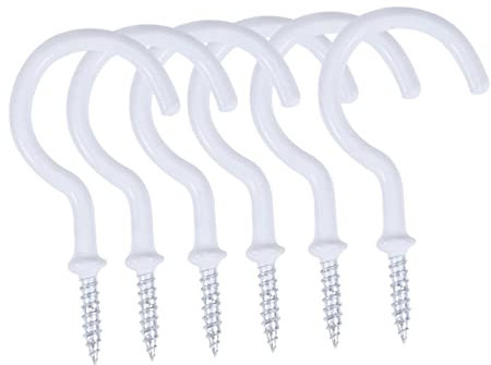 Cabilock 10piezas Ganchos De Tornillo Para Tazas Acero Inoxidable Resistentes y Duraderos