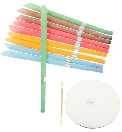 CALLARON Beeswax Ear Wax Removal Candle Kit Protective Disks for Home Use Natural Non-Toxic Hollow Cones for Safe Ear Cleaning and Hearing Care