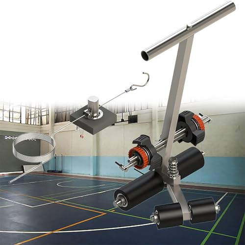 Court Line Tape Machine - Applicatore per pavimenti spinto a mano per campi da gioco, larghezza regolabile, kit di stencil per campo da basket, linee da disegno e cerchi, 80 cm