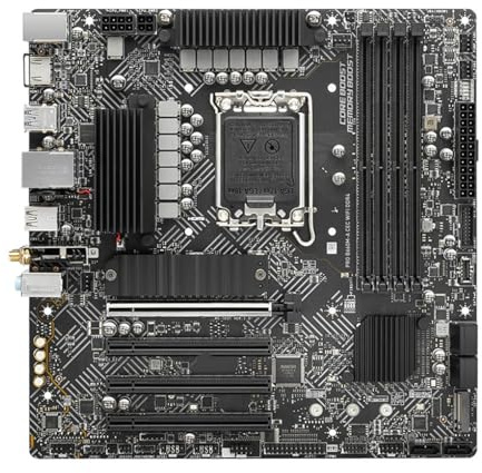 Cartes mères Fit for MSI Pro B660M-A CEC WiFi DDR4 Carte mère Prise en Charge I9-14900KF 13900K I7-14700K I5-12400F processeurs LGA1700 5333MHz M.2 MATX