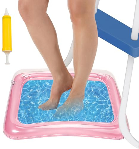 1 Pièce Lave Pied Piscine Bassine Pied Piscine Matériau PVC Grande Capacité Indéformable Pliable Léger Portable Résistant Facile À Nettoyer Haute Élasticité Multifonctionnel avec 1 Pompe À Air Jaune