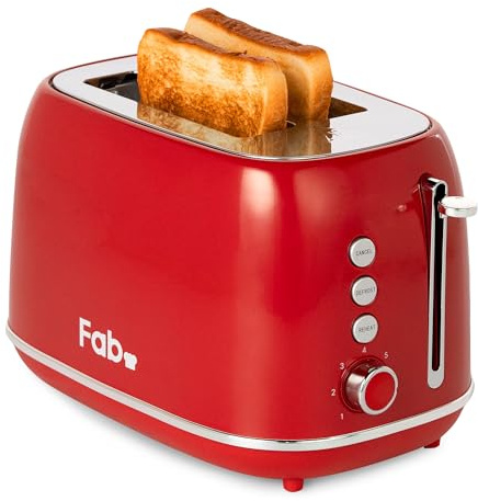 Kitchen in the box Tostadora Acero Inox, 2 Ranuras Anchas, 7 Niv, Desayuno | Fab Tostadora de pan 7 niveles, 2 ranuras anchas. Tostado uniforme. Recalienta y descongela. Compacta. Fácil de usar.