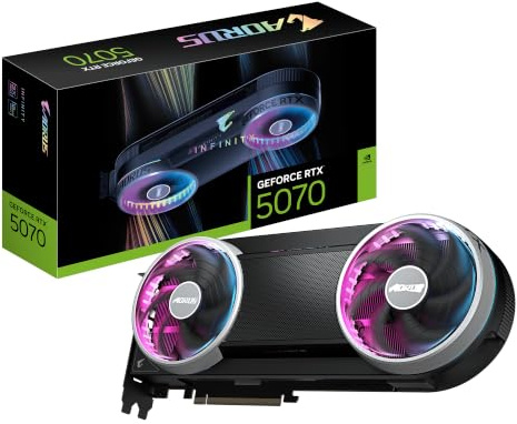 Gigabyte AORUS GeForce RTX 5070 Infinity 12G Grafikkarte | 12GB GDDR7, 192bit, PCI-E 5.0, 2715MHz Kerntakt, 3 x DP 2.1b, 1 x HDMI 2.1b, DLSS 4, GV-N5070AORUS IF-12GD