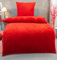 DreamHome Winter Wende Plüsch Bettwäsche 135x200 Nicky-Teddy Cashmere Touch Coral Fleece Bettdezug + Kissenbezug 80x80, Farbe:ROT