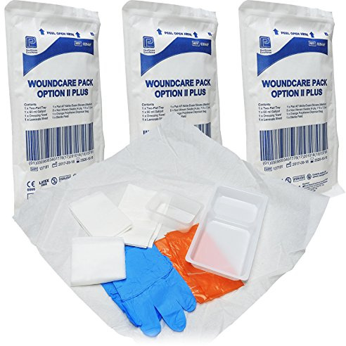 Premier Healthcare Procedure First Aid Accident Emergency Sterile Woundcare Pack - Triple Pack