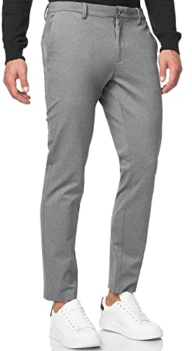 Indicode Herren Rodekro Performance Pants | Chinohose Herrenhose Super Stretch Stoffhose Bequeme Business Hose für Männer Grey Mix, 31/32