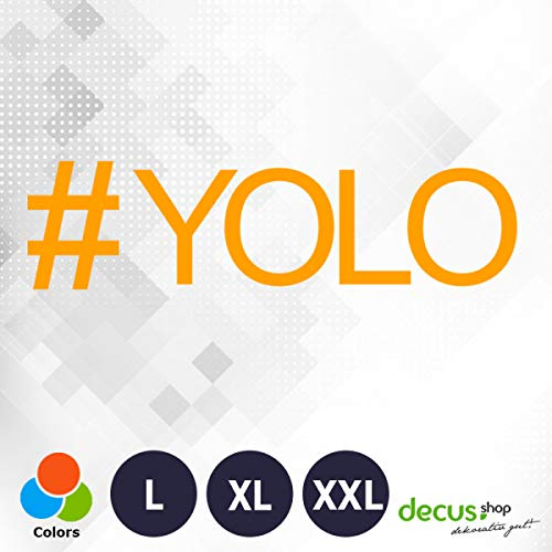 Decus Shop Hashtag YOLO XXL 2568 (orange) // Sticker OEM JDM Style Aufkleber