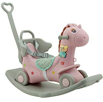Sweety Toys 12688 Rutscher Einhorn Wippe Lauflernrad Pegasus 3 in 1 Produkt rosa