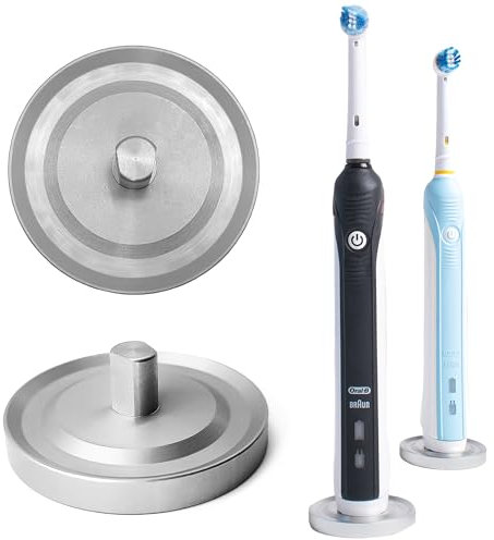 Relsy Silberner Oral-B kompatibler Elektrischer Zahnbürstenhalter, Aluminium-Halterung mit Hygienischer Tropfenauffangschale