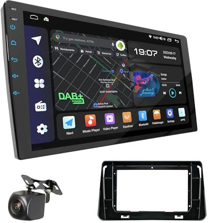 UGAR Kompatibel für Nissan Micra (K14) 2017+; Kicks 2016+ 10 Zoll Android 14 DSP 4GB+64GB Autoradio HD Voll-Touchscreen GPS-Navigation