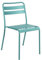 METRO Professional Gartenstuhl, Stahl, 46 x 53 x 80 cm, Stapelbar, Wetterfest, 150 kg Tragkraft, Blau