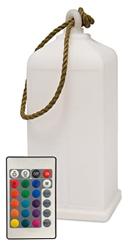 8 seasons design Shining Lantern LED Deko-Laterne, Höhe: 45cm, Weiß, mit Farbwechsler (15 Farben), inkl. Leuchtmittel, als Outdoor-Lampe für Terrasse, Balkon, Garten oder Tischlampe im Haus