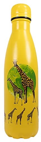 NatureVac - Girafe de Deluxebase. Bouteille gourde de voyage sous vide réutilisable isotherme pour l'eau chaude, le café, le thé