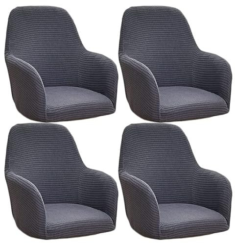 YIJOY Stretch Stuhlhussen-Bezüge Stuhlbezug Mit Armlehne 4/6er Set Esszimmerstuhlbezug Hochlehner Stuhlbezug Schonbezug Stuhl Abdeckung Schonbezug Für Esszimmer, Büro Schutzhülle