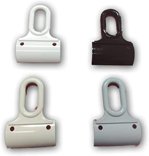 TENDEEVOLUTION N°1 Coppia di Ganci per Tenda da Sole A Caduta in PVC, Ricambio per Profilo Tenda, OCCHIOLO di ALTISSIMA QUALITA' (Grigio)