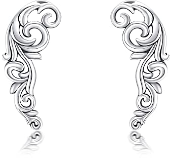 Blatt Ohrkletterer Ohrringe Für Frauen Sterling Silber Jahrgang Ohr Crawler Ohrringe Schmuck Geschenke Für Frauen Mädchen