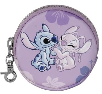 Disney Lilo et Stitch Stitch & Angel-Porte-monnaie Cookie, Rose