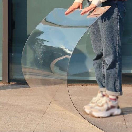 Transparente Polycarbonat-Dachplatten,Acrylglas Platten Kunststoffplatte,PC Endurance Board,Gewächshausplatten,Garten,Vordächer,Fenster,Terrasse,Balkon,UV-Schutz,Schlagfest (1x2m)