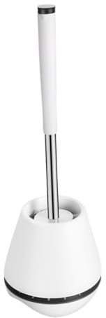 Garneck Brush Bathroom Accessories Wool Toilet Brush Set Compact Toilet Brush and Holder Long Handle Easy Cleaning