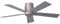 TECHBREY Ventilatore da Soffitto Silenzioso Flatiron 132cm Motore DC per Esterni Argento Telecomando Senza Luce