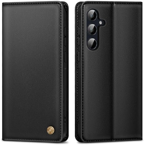 AIMOYU Handyhülle für Samsung Galaxy A55 5g Hülle, Premium Lederhülle Schutzhülle Tasche für Samsung A55 Hülle Wallet Kartenfach Standfunktion Klappbar Flip Case für Galaxy A55 5g Hülle,Schwarz