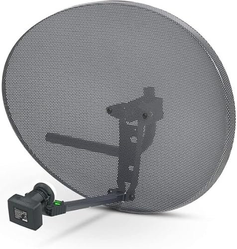 Generic Satellite Dish Antenna 80CM X 60CM - MK 4 Quad LNB - Fixing Pack & Bolts - Wall Bracket Pack - Zone 2