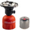 Paluplus Fornellino da Campeggio a Gas con Cartuccia da 190 Gr, Piatto con Diametro 14 cm, Accensione Automatica Piezo, Fornello con Regolatore di Fiamma, per Feste, Eventi, Picnic, Escursioni -OK120
