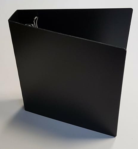 1x A6 Ringordner Ringbuch SCHWARZ mit Drahtniederhalter, Ordner mit Überbreite, damit auch Prospekthüllen reinpassen (nicht inkl.)