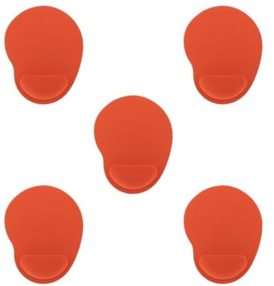 5 Set Comfort Morbido Gel Resto Polso Supporto Tappetino Mouse Pad Gaming Economico Arancione