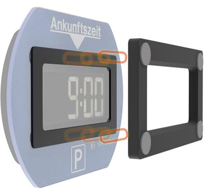 XMoving Metall Magnetische Halterung für Needit Park Lite, Aluminium Auto Halterung mit Magneten & Klebepads, Langlebig, Zuverlässig, Kompatibel mit Needit Elektronische Parkscheibe