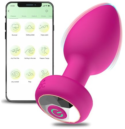 Vibrador Anal Plug Juguetes Sexuales Hombre Mujer, Plug Anales Vibradorador Mujer Juguete Eróticos para Pareja, Vibradores Consoladores.. Para Mujer con Vibración App, Punto G Carga USB 10 Modos