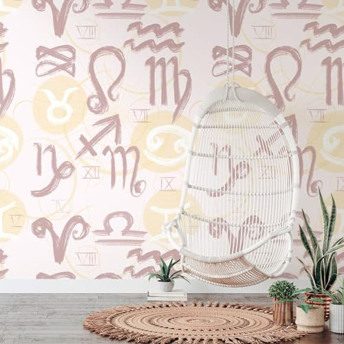 Profhome Design Tapete 391991-GU Vliestapete creme gelb rosa braun Fototapete 0,53 m x 8,80 m / 4,45 m2