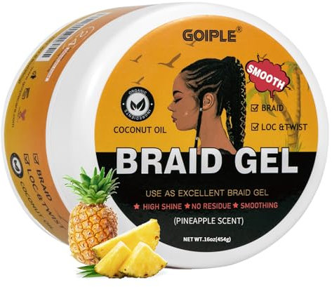 16 OZ Large Capacity Family Pack Smoothing Braiding Gel for Twist, Locs, Braids, Edge Control, Cornrows - Strong Hold, No Flake, Tames Frizz, No Alcohol, Easy to Use Twist and Lock Gel
