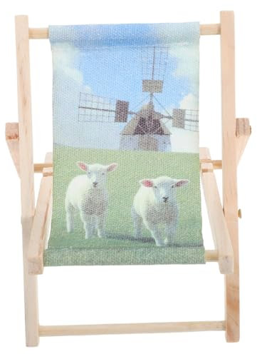 TOBBOMEY Little Pet Strandkorb Hamsterversteck Gaming Telefonhalter Telefonstuhlhalter Hamsterzubehör Spielzeug Hamster Miniatursofa Strandkorbkäfig Hamsterbett Hamsterrattenspielzeug