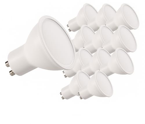 Kanlux 10x 1.2W = 10W Equivalent Incandescent Lamp Power PAR16 Light Source GU10 LED Light Bulbs Energy Saving Non Dimmable Spotlight Downlight (Neutral White 4000k)