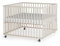 Sämann Laufstall Baby mit Matratze SleepPlus | TÜV geprüft | stufenlos höhenverstellbar | Laufgitter Premium | Babybett aus Holz | Krabbelgitter (sahara dust, 100x100 cm)