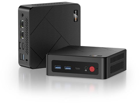 BOSGAME E4 Windows 11 Pro Business Mini PC Ryzen 5 3550H, 4 core, 8 thread, fino a 3,7 GHz, 16 GB DDR4 RAM, 1 TB SSD, 4K @60Hz Triple Display, HDMI, DP, Type-C, USB3.2, Dual LAN