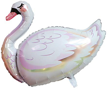 Cartoon-Tier-Ballon aus Aluminiumfolie, Schwan, Weiß