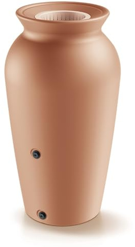 Velcan Decorative Rainwater Tank – Garden Water Butt, Frost & UV Resistant, Standalone Rain Collector with Filter (Brick, 230 L)