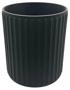 Black Ribbed Utensil Holder, Kitchen Countertop Organizer, Modern Design