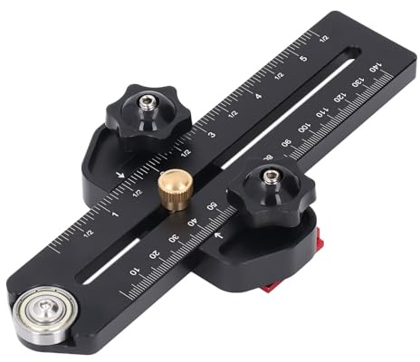 YDuupxe Rail de Guidage de Scie Sauteuse Mince Réglable, Alliage d'aluminium, Coupe Rapide et Sûre pour Fraiseuses à Ruban jusqu'à 8 Pouces, Idéal pour les Projets de Menuiserie