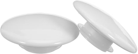 Tappo Scarico Lavabo Bagno 2 Pezzi in Ceramica, Bianco | Tappo Lavabo Bagno, Kitchen Sink Plug, Faucet Hole Cover, Tenuta Ottimale e Apertura Rapida