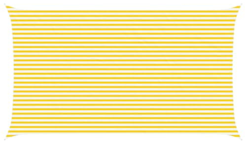 vidaXL Sonnensegel Gelb und Weiß 7 x 4 m 100% Polyester Oxford