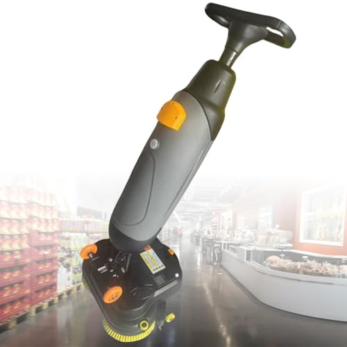 ShaiVrissian Lavasciuga Pavimenti Uomo a Terra,Lavasciuga Pavimenti Senza Fili,4.5l+7.5l Doppio Serbatoio,Doppie Spazzole Rotanti,1200 M²/H,per Pavimenti Legno,Piastrelle,Sigillati Gray