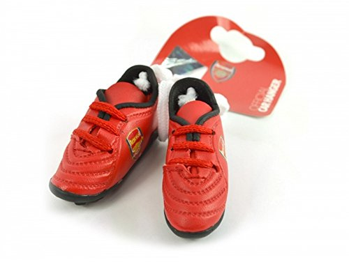 Arsenal FC Official Football Boots Car Mirror Hanger (One Size) (Red/Black)