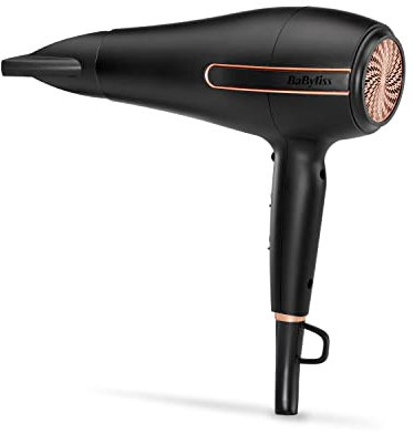 BaByliss Super Power Hair Dryer - Ultra-fast 2400W Air Flow, Ionic Frizz-Control, Salon-grade AC Motor, 3 Heat & 2 Speed Settings, Black, 5240U