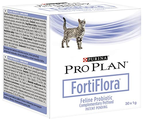 PURINA Pro Plan FortiFlora | 30 x 1 g | Ergänzungsfuttermittel für ausgewachsene Katzen und Kätzchen | Kann dabei hilfreich sein die Gesundheit des Darms zu unterstützen