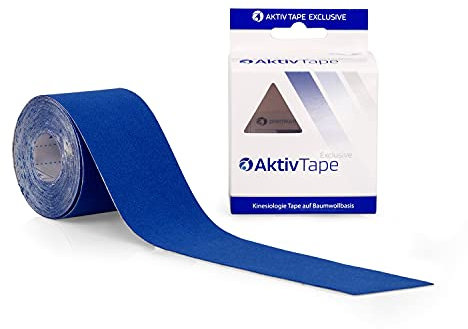 AFH Aktiv Tape® | Kinesiologie Tape | Breite: 5 cm Länge: 5 m | auf Baumwoll Basis | Farbe: königsblau